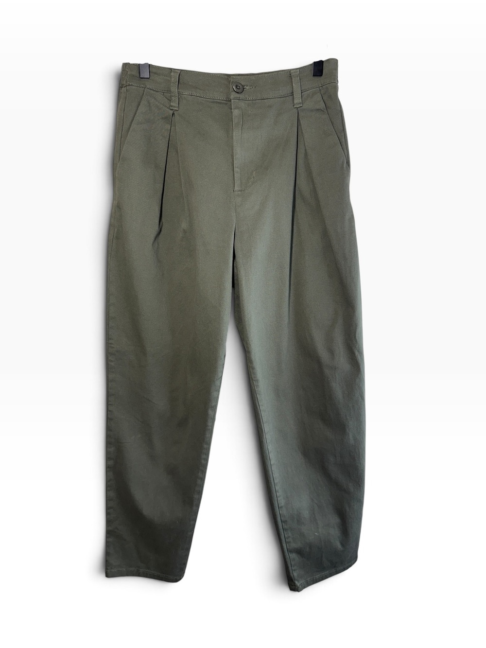 BCBGeneration Green High Rise Barel Leg Cotton Pants Size Small
